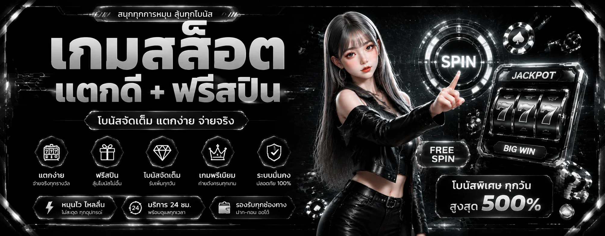 แบนเนอร์หน้าสล็อตออนไลน์ SLT168 รวมเกมสล็อตเว็บตรงค่ายดัง